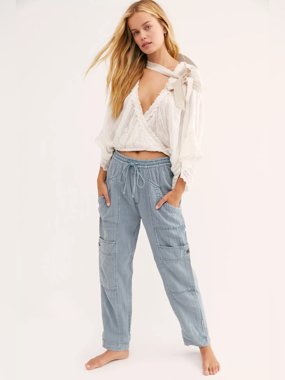 Free People- Feelin' Good Utility Pull-On Pants